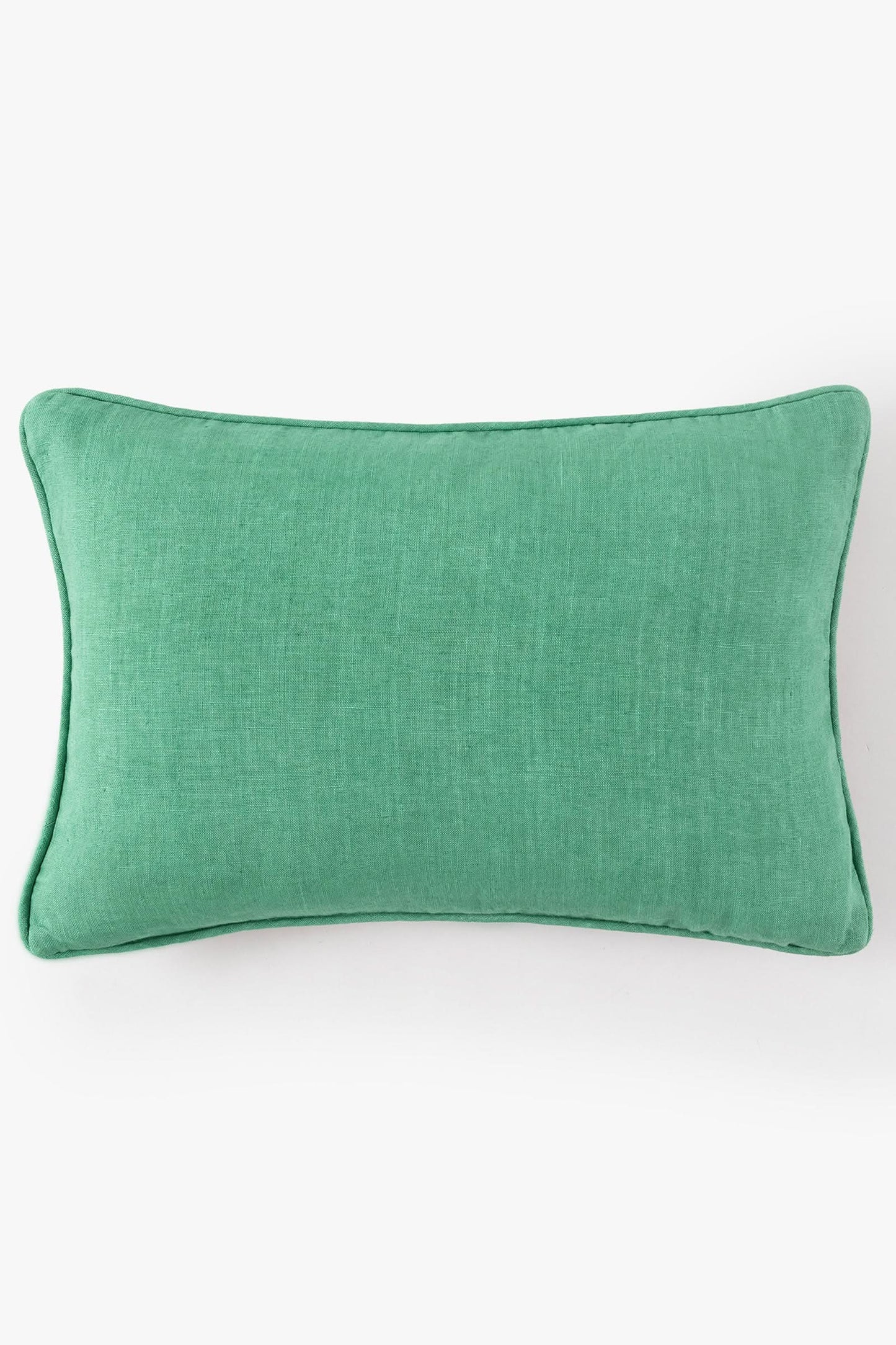 Hand Printed Cheetah Pillow in Linen Lime