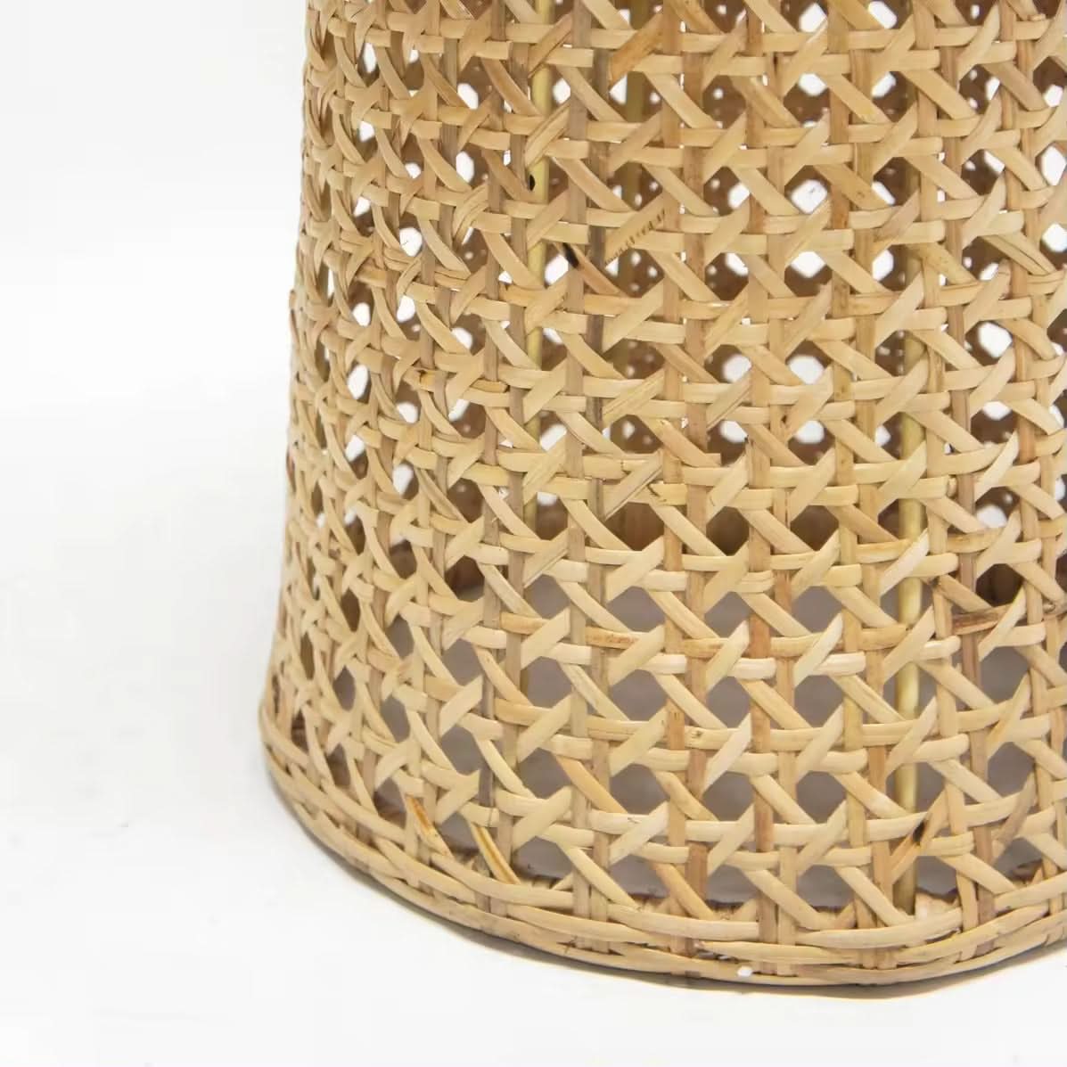Round Side Table in Natural Cane