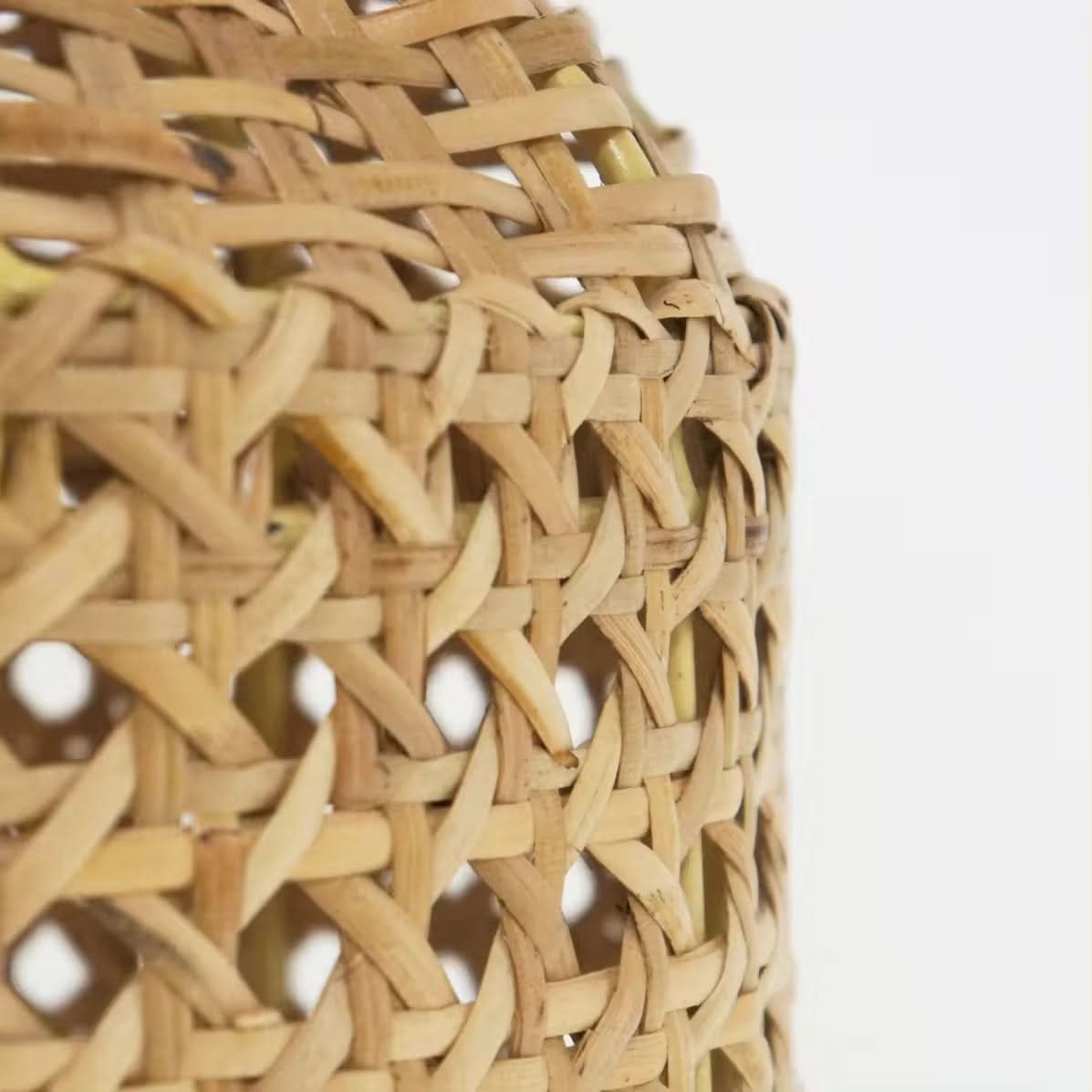 Round Side Table in Natural Cane