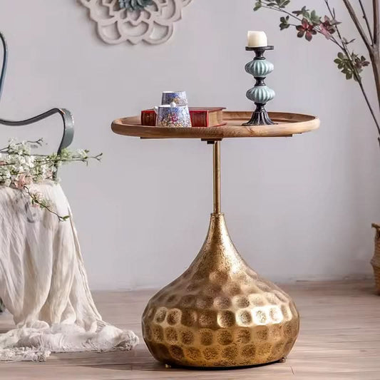 Metal and Wood Side Table