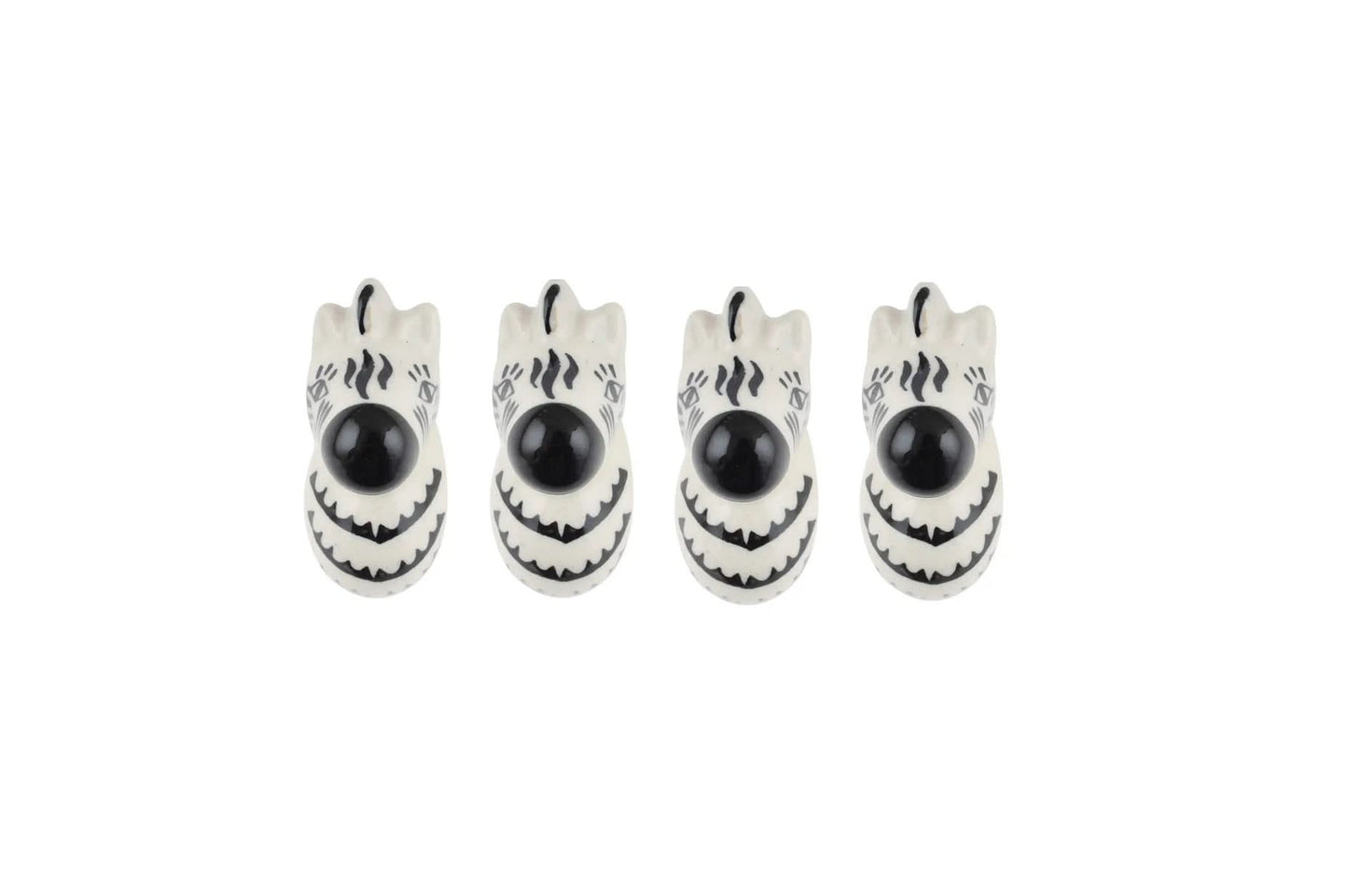 Set of Four Zebra Door Knobs