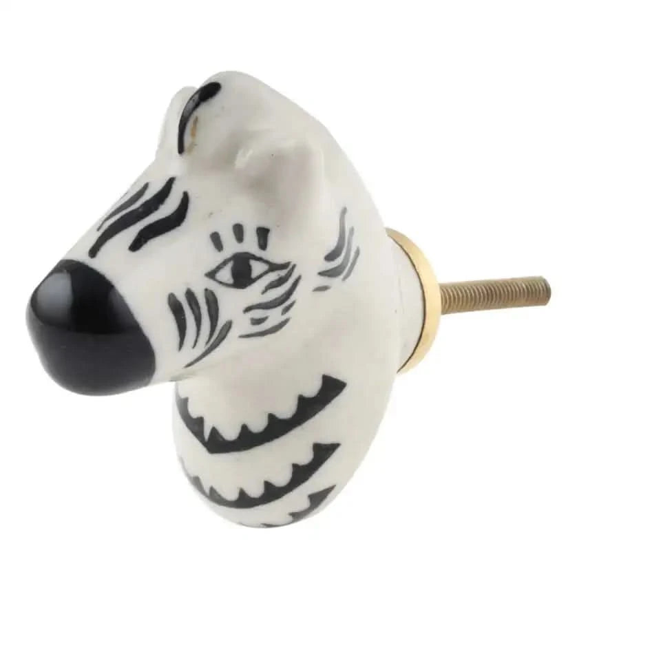 Set of Four Zebra Door Knobs