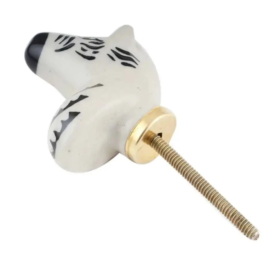 Set of Four Zebra Door Knobs