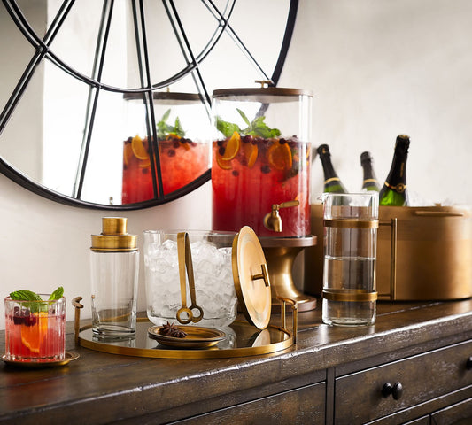 Large Metal Brass Ice Bucket Tub