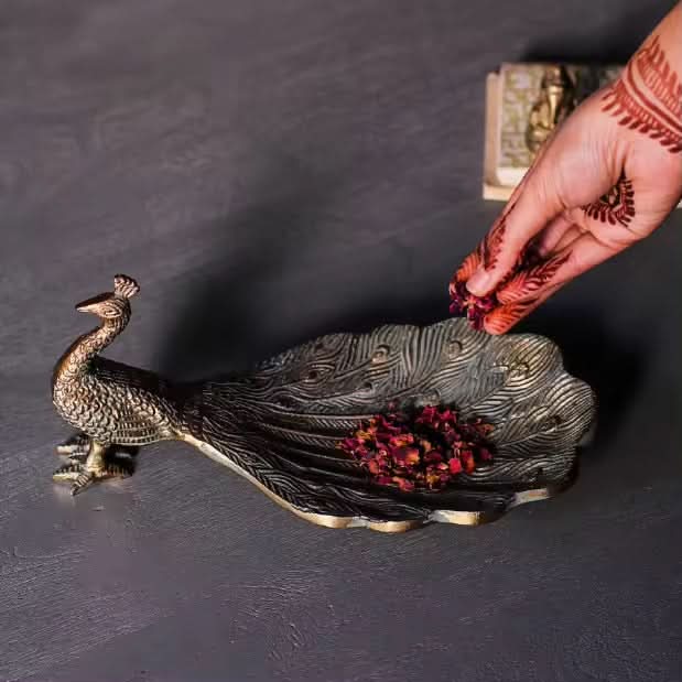 Brass Peacock Dish