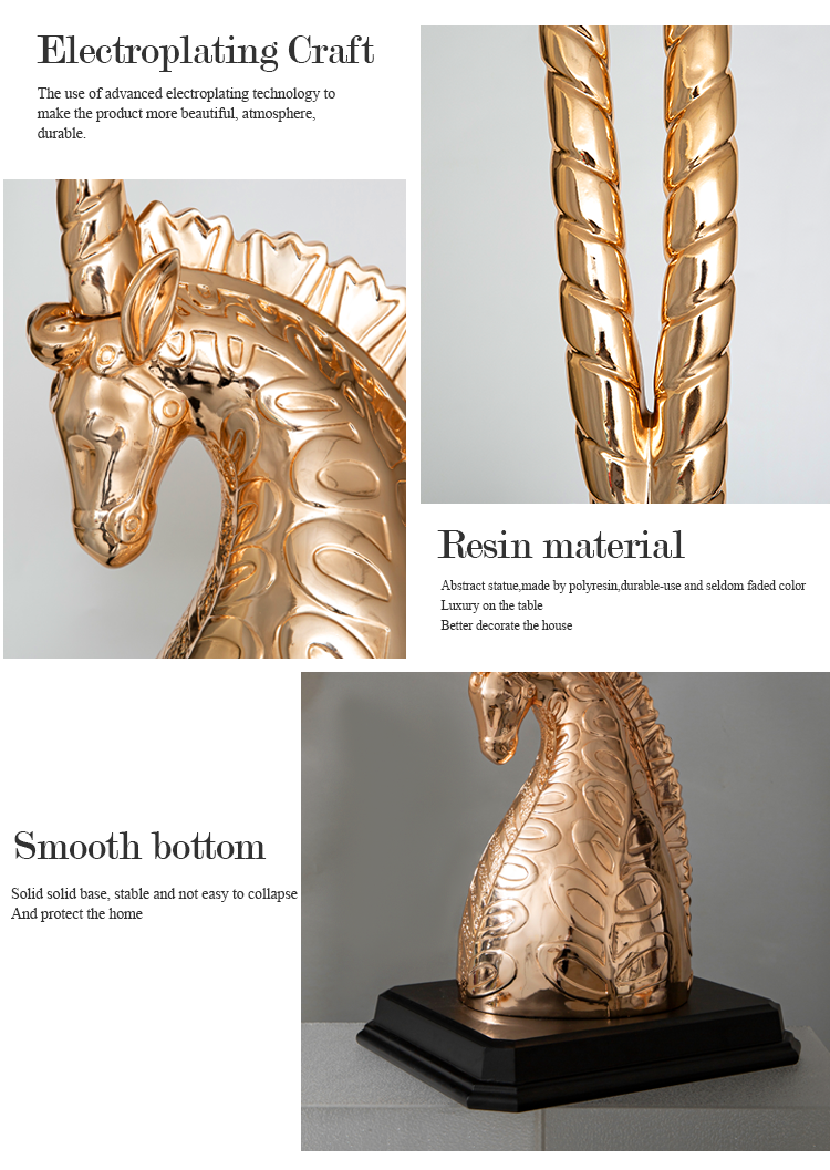 Modern Deer Statue in Gold