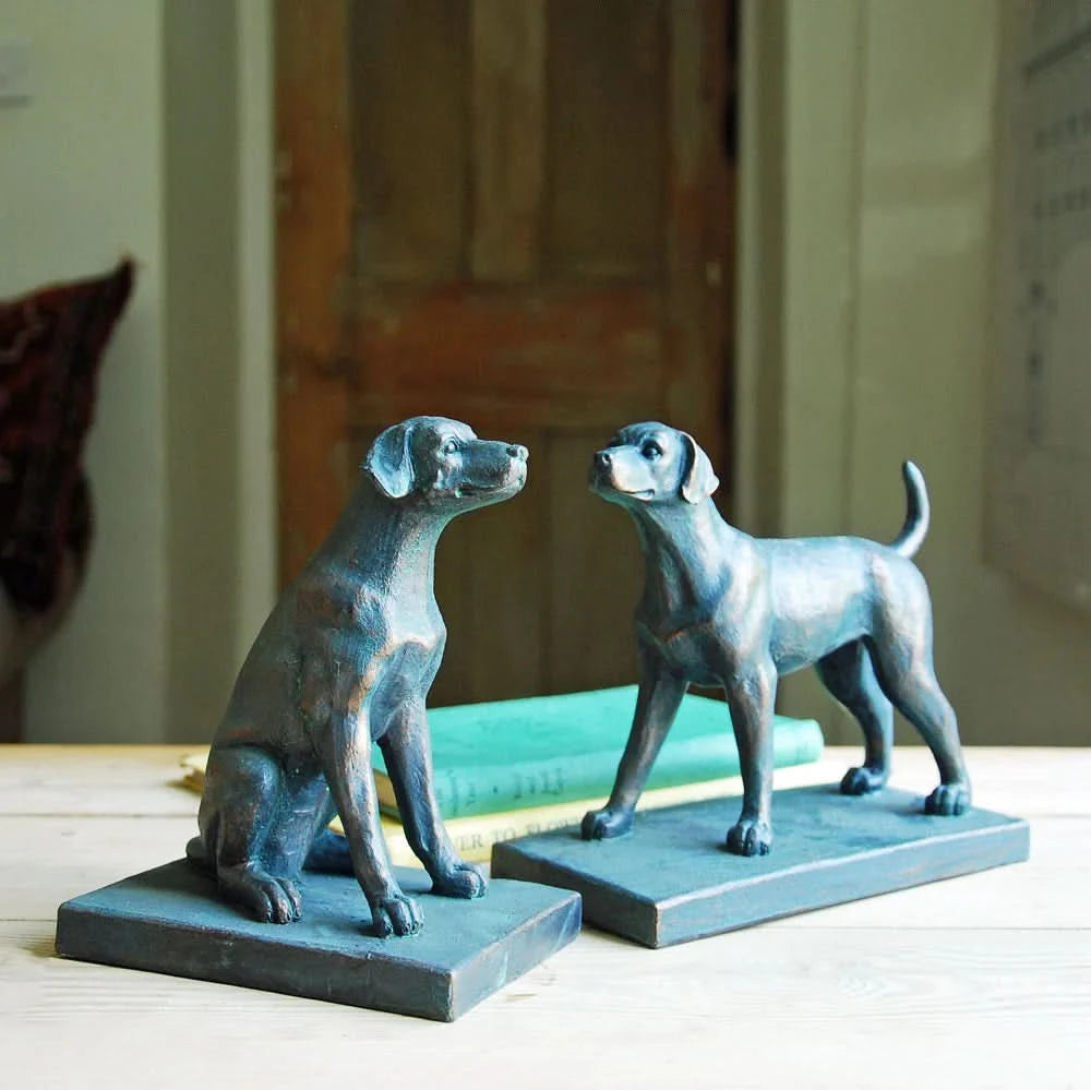 Two Labrador Dogs Book Ends