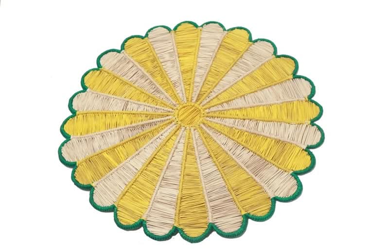 Set of Four Summer Palm Leaf Placemats