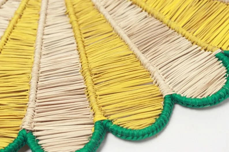 Set of Four Summer Palm Leaf Placemats
