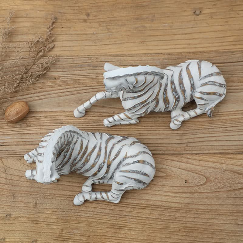Safari Chic Set of Two Zebra Statues