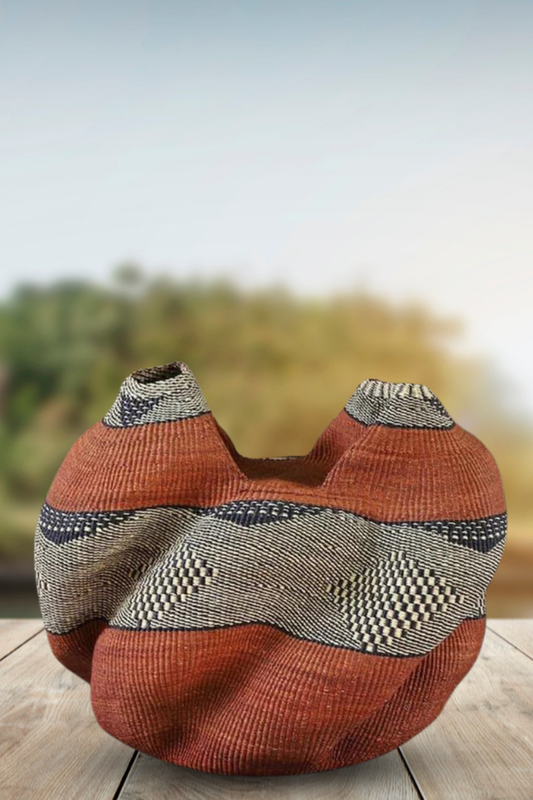 Double Headed Bassabassa Basket in Rusty Orange