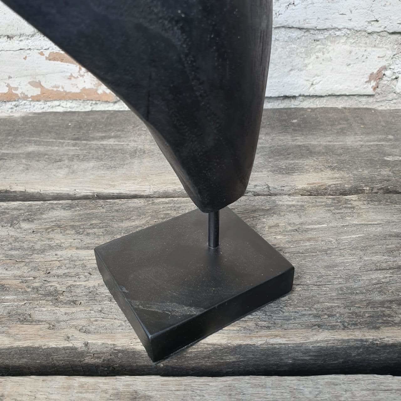 Hand carved Wooden Horse Head Statue Black - bohemian-beach-house