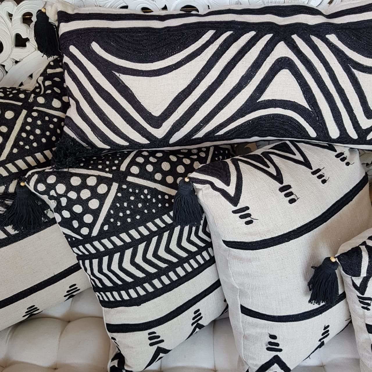 Lumbar Tribal Print Pillow Design 3 - bohemian-beach-house