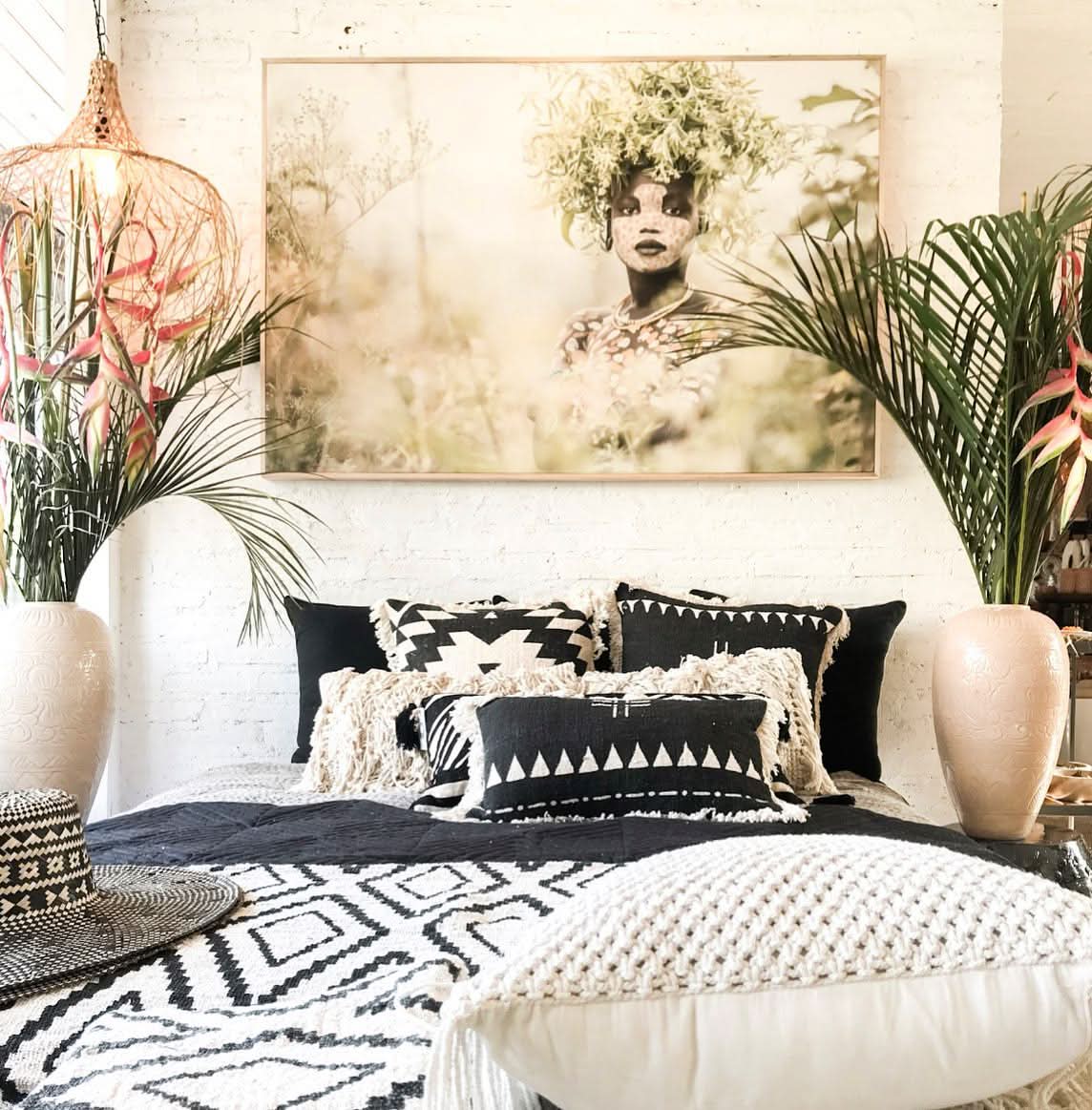 Lumbar Tribal Print Pillow Design 3 - bohemian-beach-house