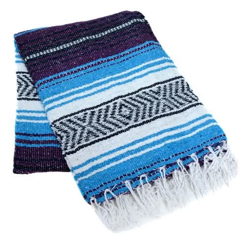 Montana Blanket Turquoise Charcoal and White - bohemian-beach-house