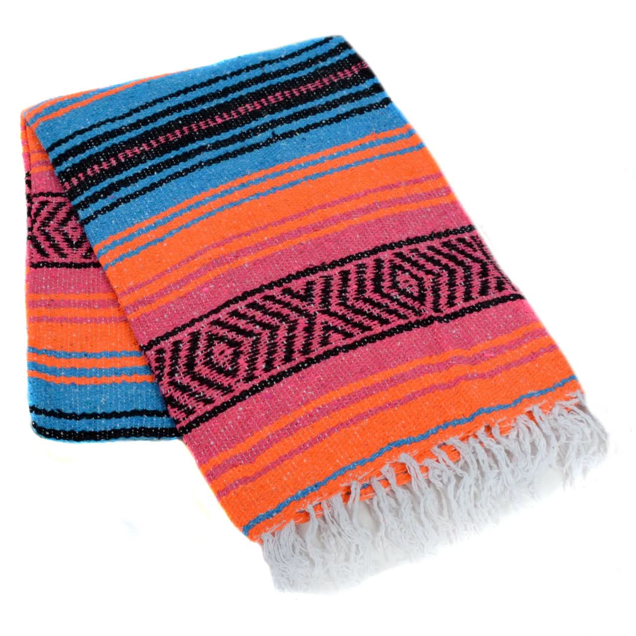Montana Blanket Turquoise Coral and Orange - bohemian-beach-house