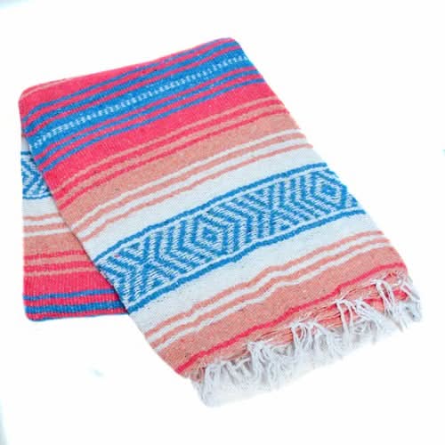 Montana Blanket Turquoise Coral and Melon - bohemian-beach-house