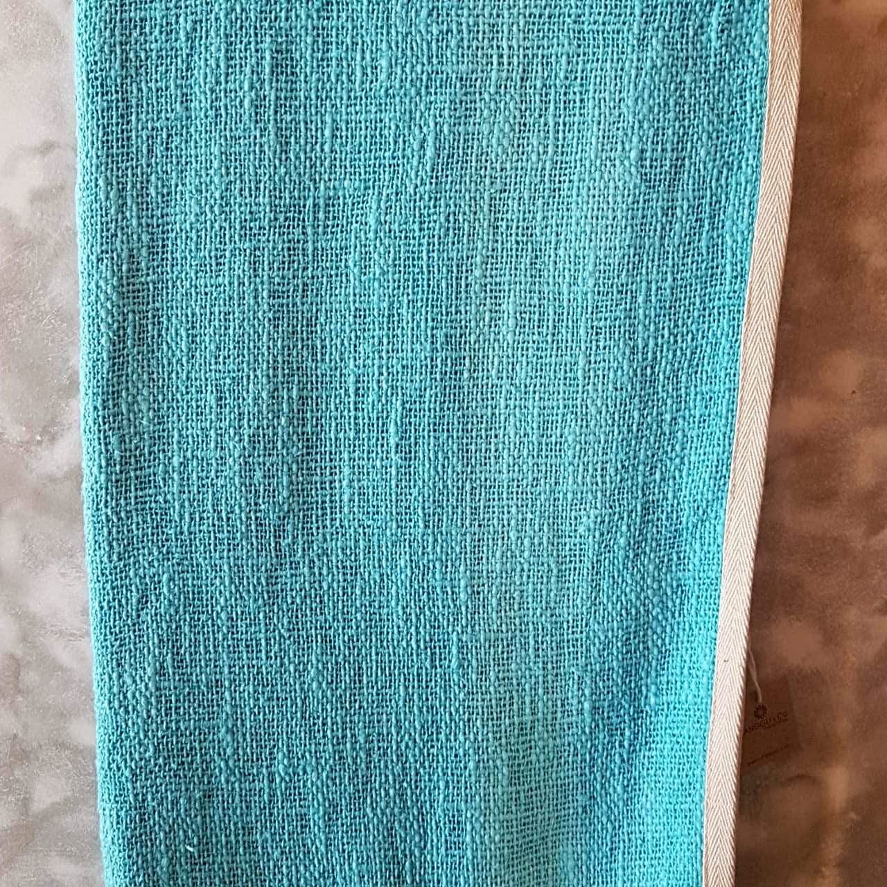 Aqua Soft Throw Blanket With Tassels