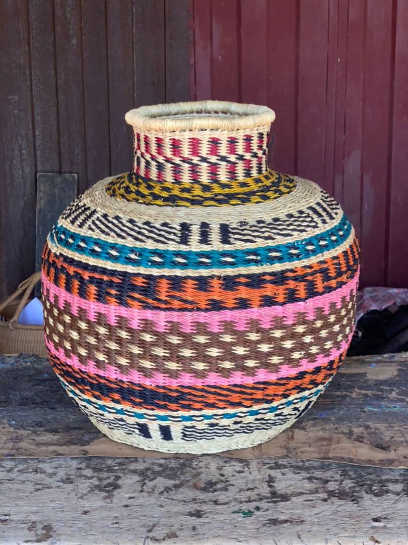 Hand Woven Flower Pot Multi