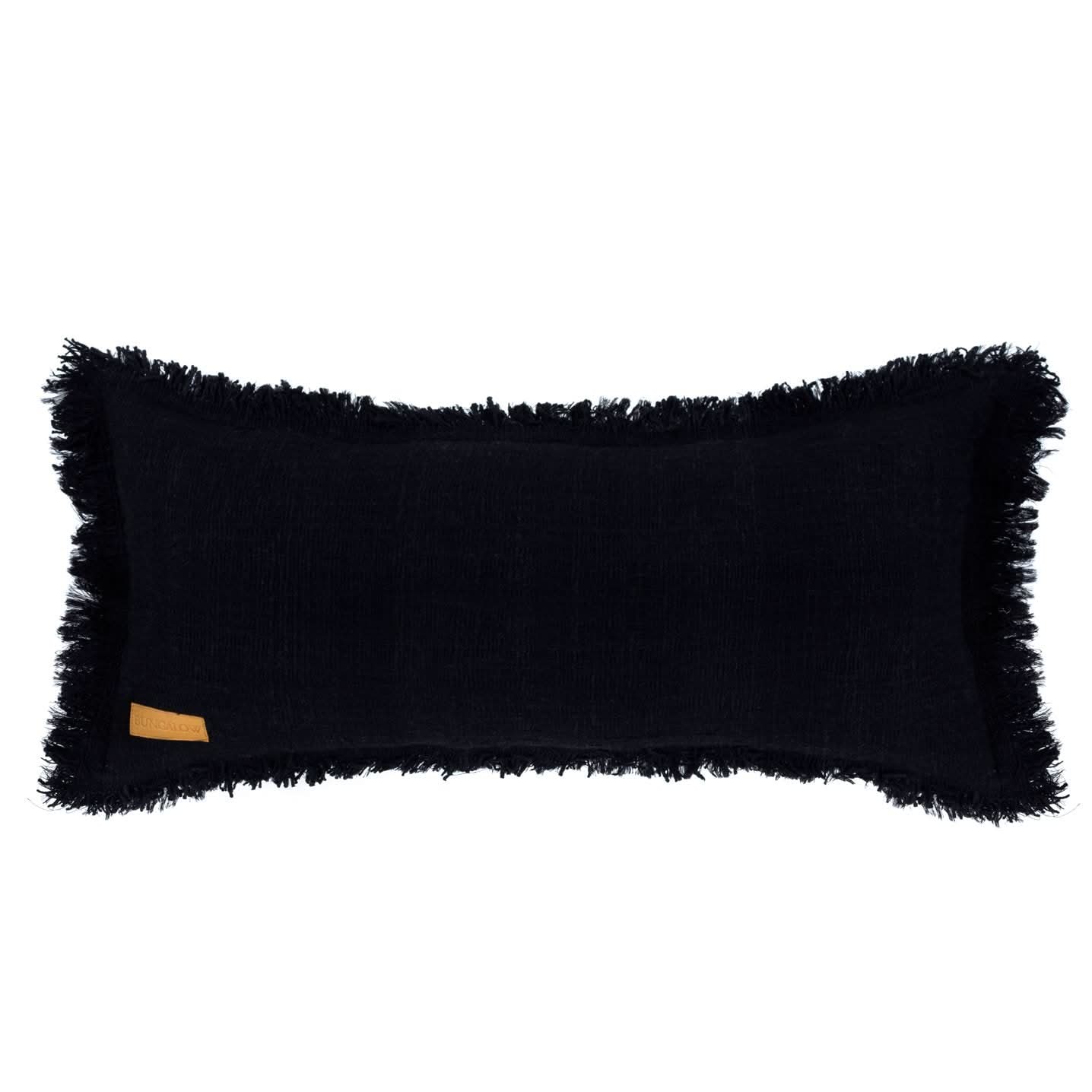 Lumbar Black Berber Pillow - bohemian-beach-house