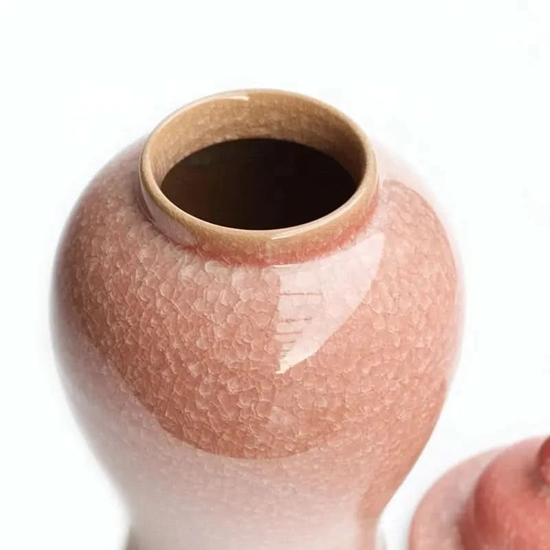 Lacquer Ginger Jar Porcelain in Coral