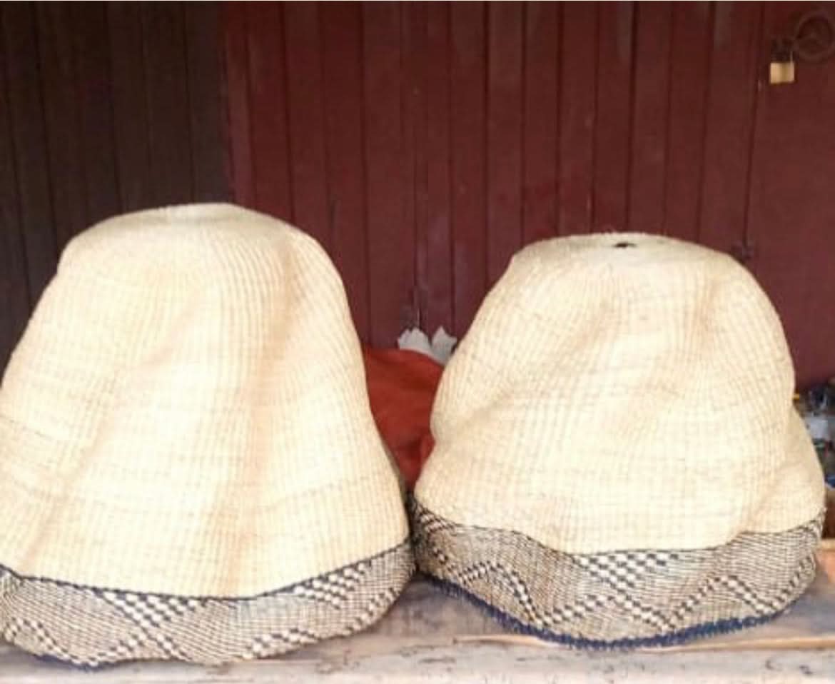 Très grand panier de lampe Wave en naturel