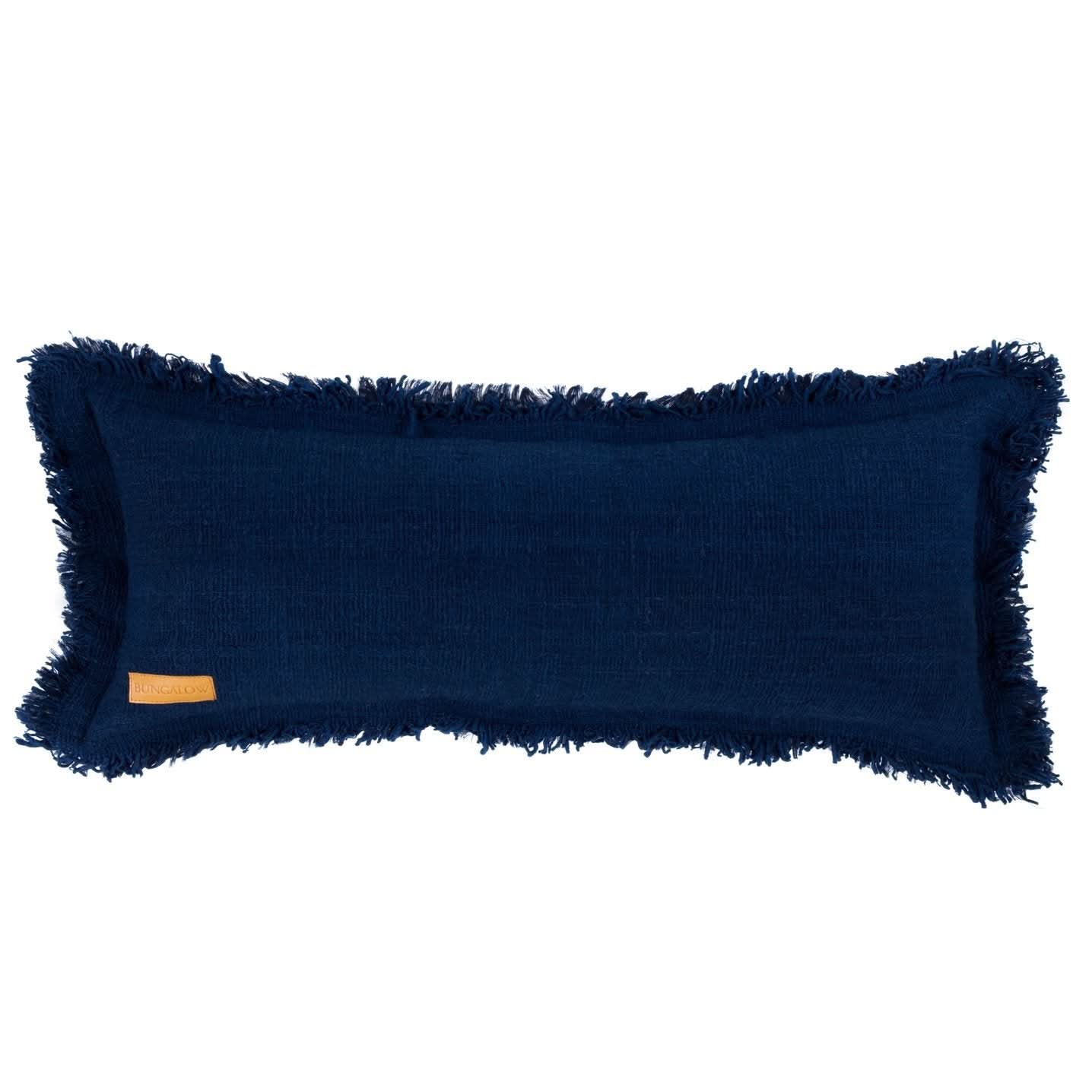 Lumbar Navy Berber Pillow - bohemian-beach-house