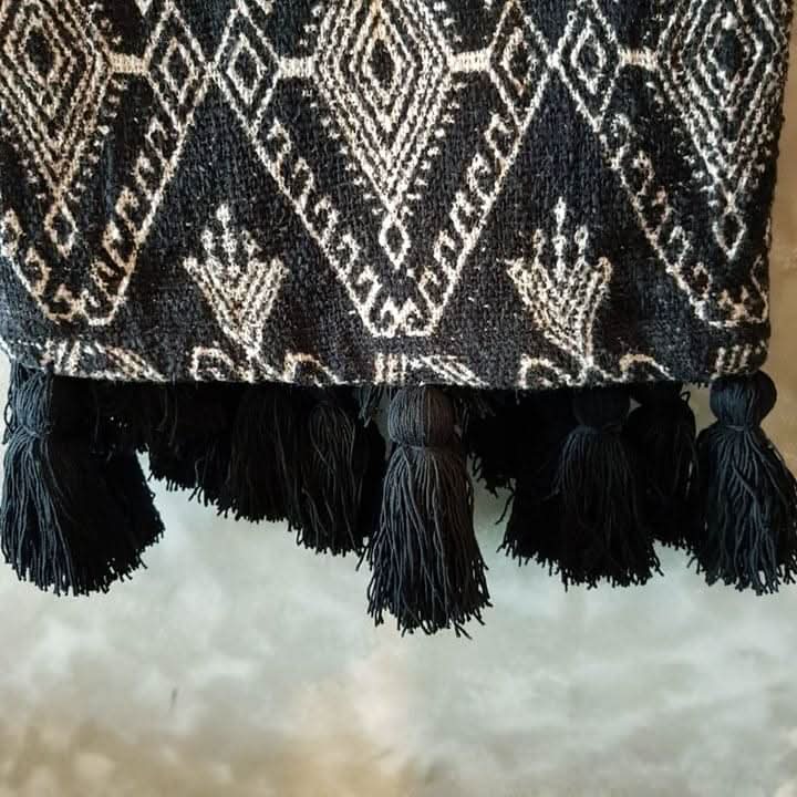 Tribal noir et blanc Plaid