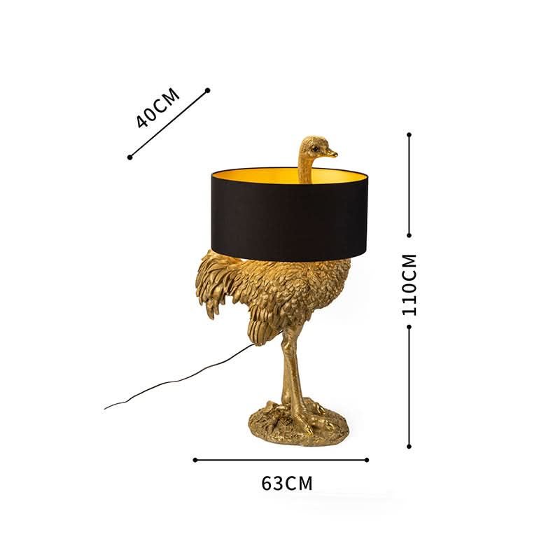 Ostrich Floor Lamp with Lamp Shade