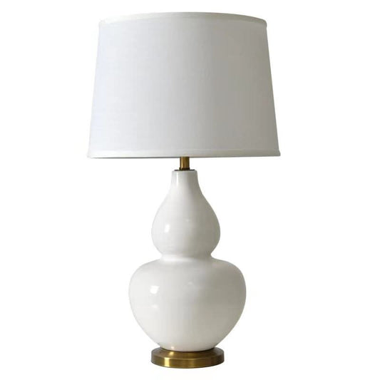 White and Gold Ceramic Table Lamp