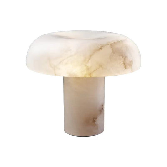 Carved Alabaster Table Lamp