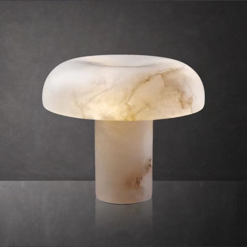Carved Alabaster Table Lamp