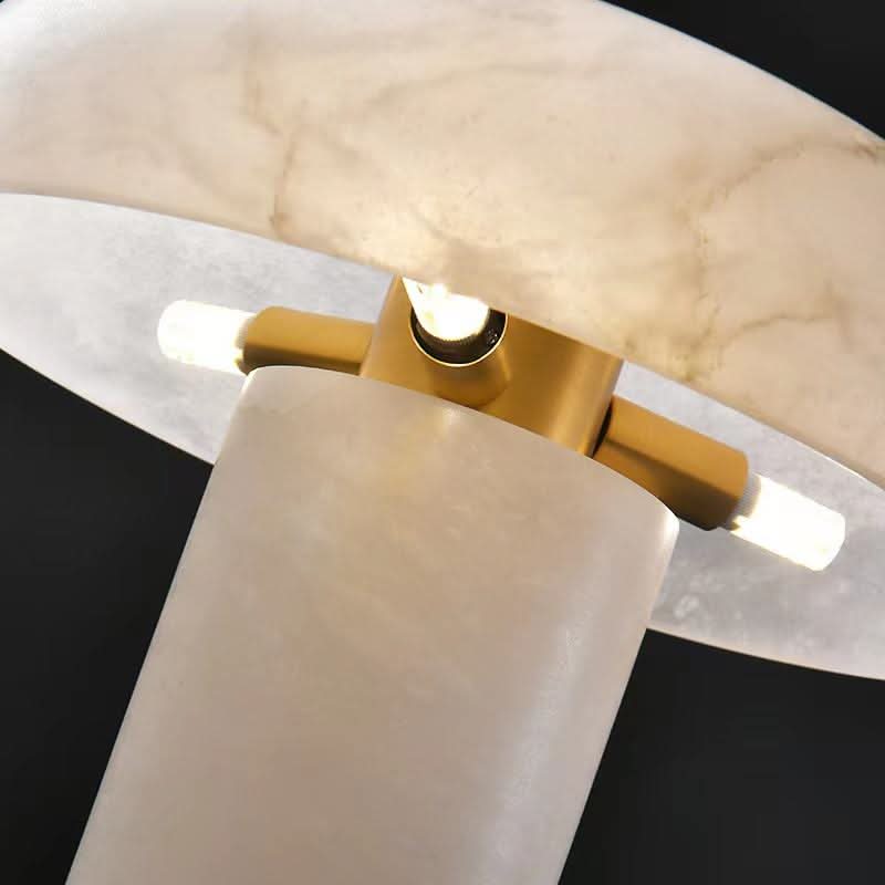 Carved Alabaster Table Lamp