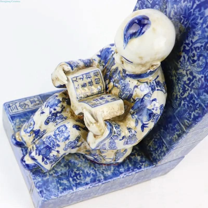 Chinese Children Ceramic Book Ends
