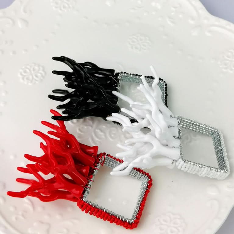 Set of 6 Acrylic Coral Napkin Rings in Multiple Colors