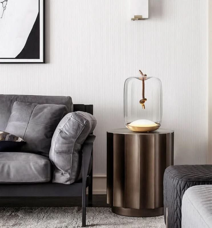 Modern Smoke Glass Table Lamp