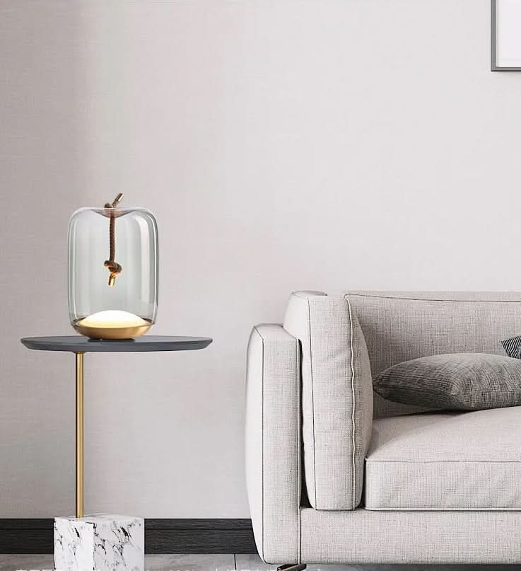 Modern Smoke Glass Table Lamp