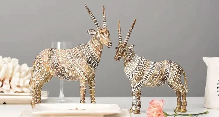 Safari Tribal Oryx Statue