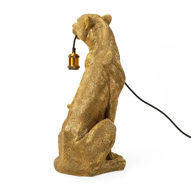 Sitting Leopard Table Lamp