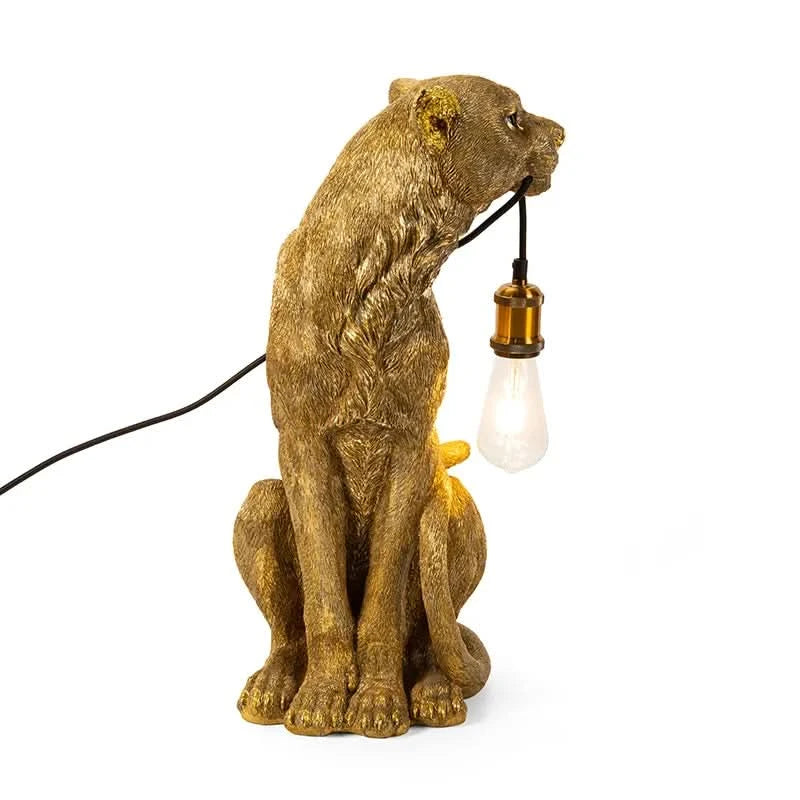 Sitting Leopard Table Lamp