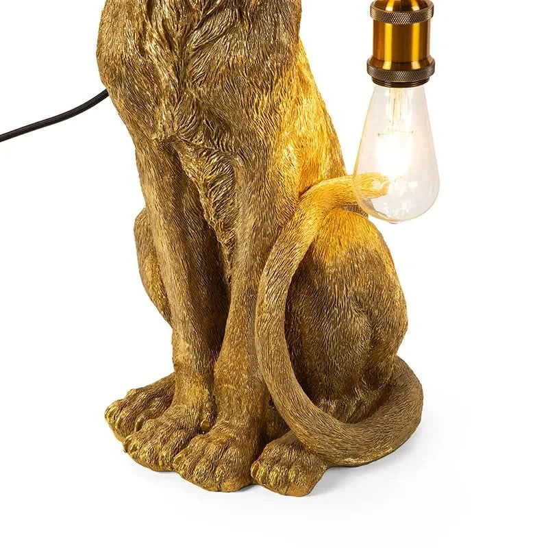 Sitting Leopard Table Lamp
