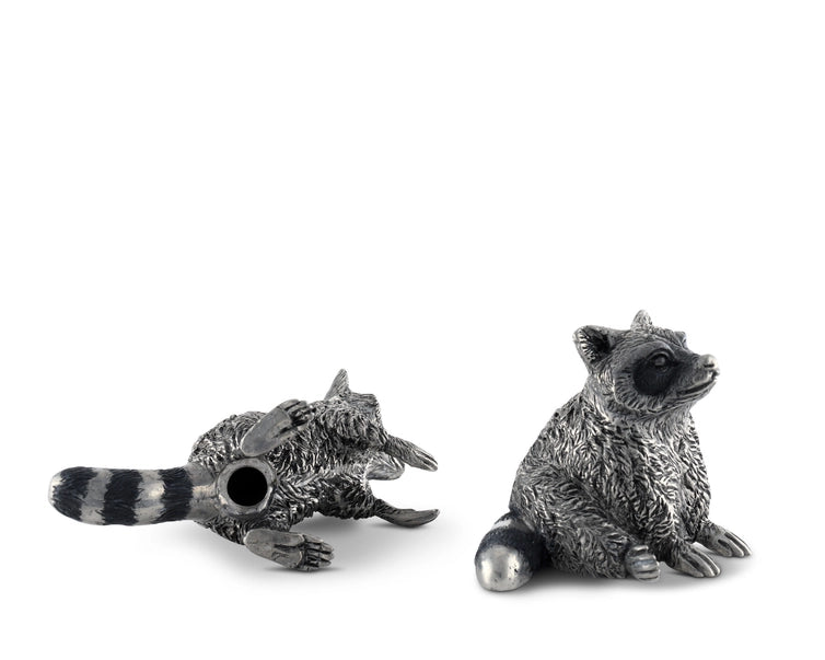 Salt and Pepper Raccoons Set