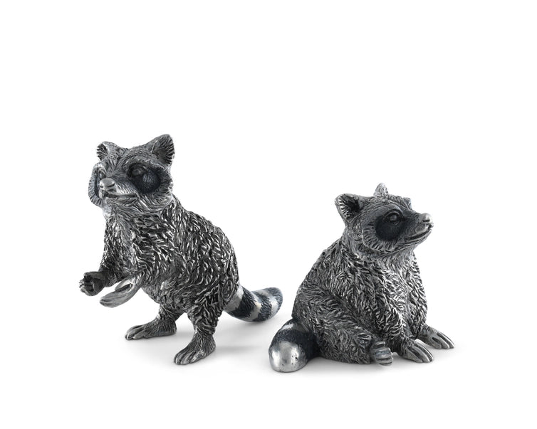 Salt and Pepper Raccoons Set
