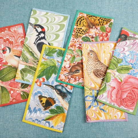 Set of 6 Flora and Fauna Printed Napkins