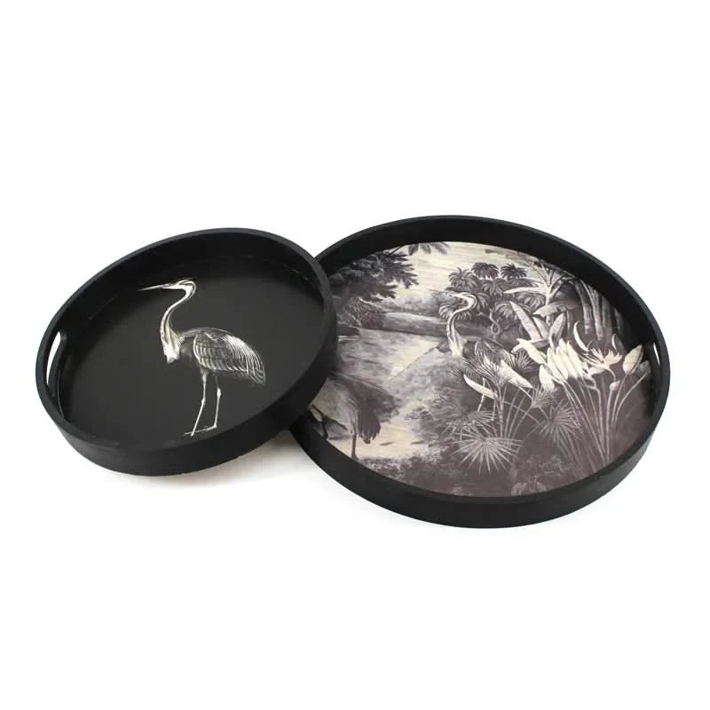 Set of Two Tropical Trays