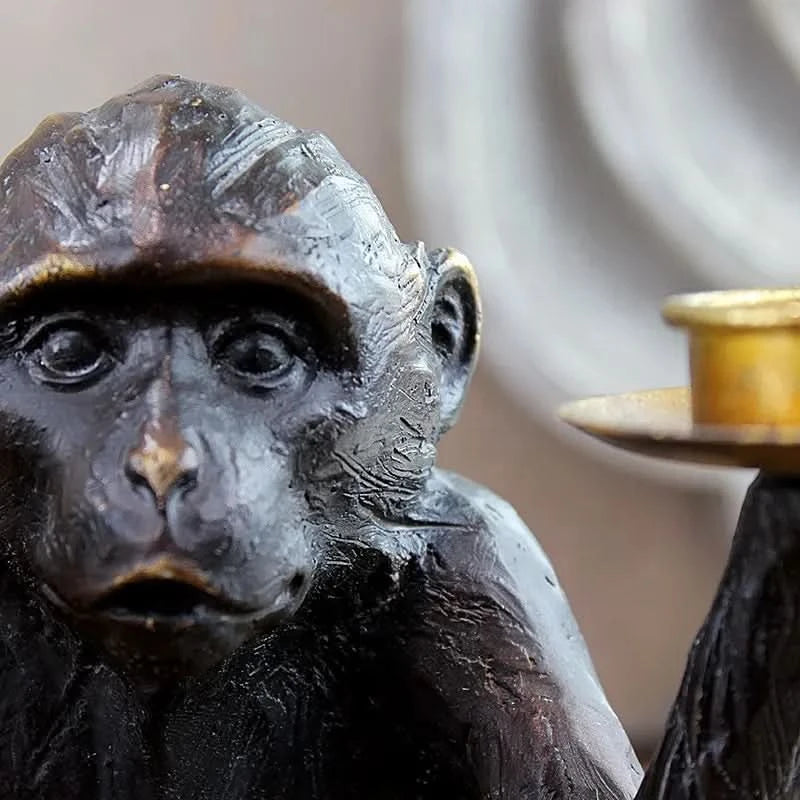 Monkey Double Candle Holder