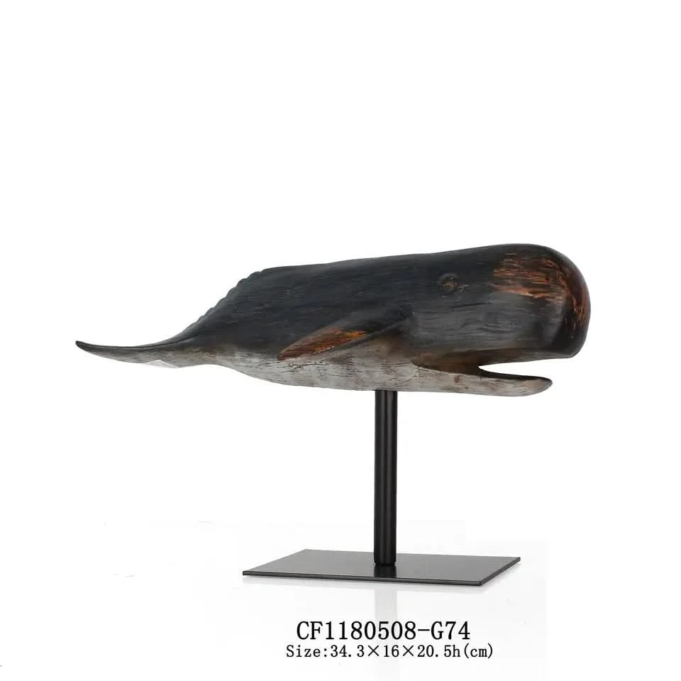 Set of Three Whales on a Stand
