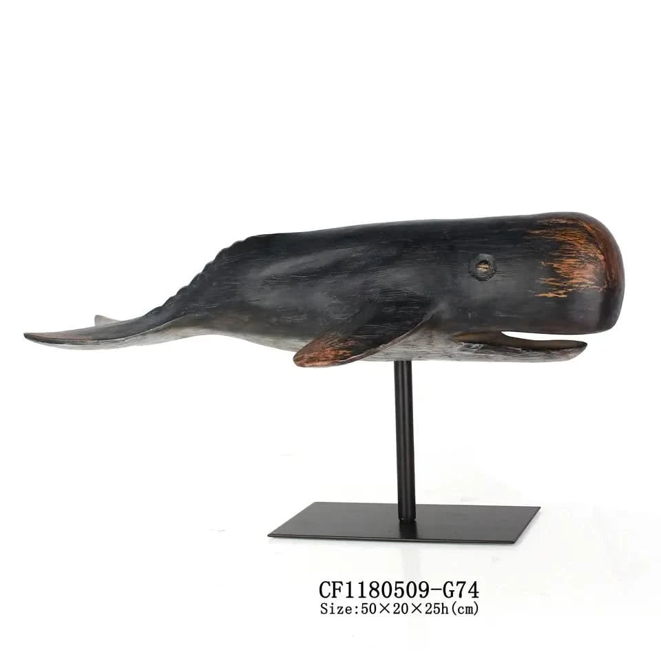 Set of Three Whales on a Stand