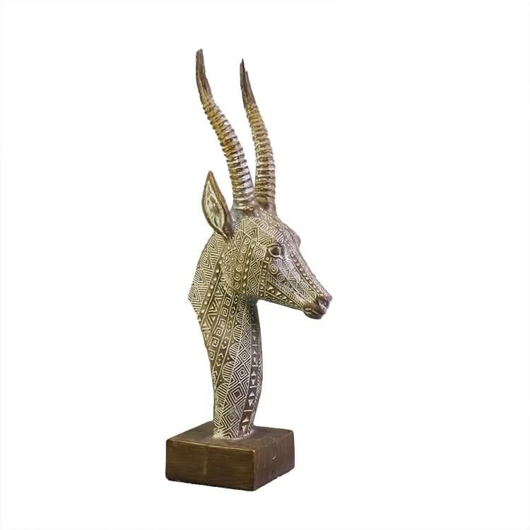 Tribal Deer Head Sculpture