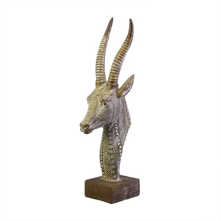 Tribal Deer Head Sculpture